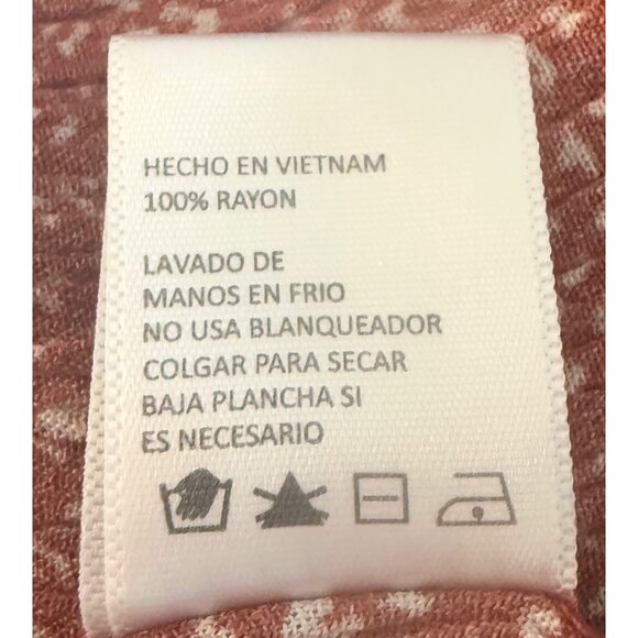 Papercrane Womens Rust Red Babydoll Blouse S Prairie Cottagecore Flowy Ruffle - Picture 5 of 8